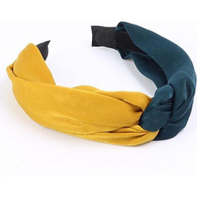 Cài Tóc Vải Lụa 2 Màu Xanh Hoàng Hôn, Vàng - Mã CT098