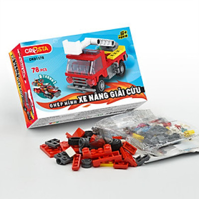Đồ Chơi Lắp Ráp Lực Lượng Cứu Hộ: Xe Nâng Giải Cứu - Cresta DK81178 (78 Mảnh Ghép)
