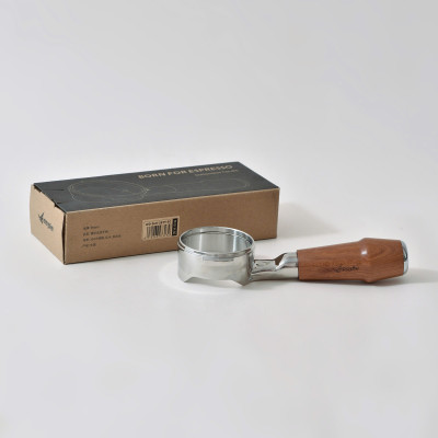 Feepie tay cầm gỗ pha espresso không đáy 58mm 2 tai thông dụng