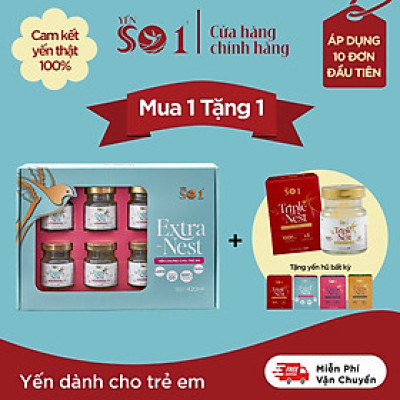 [Set 6 Lọ Yến 70ml] Yến Số 1 Chưng Sẵn Dành Cho Trẻ Em, Yến Tươi 600mg Bổ Sung Vitamin D3
