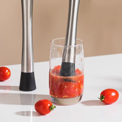 Chày Dầm Pha Chế Bar Muddle INOX. Dụng cụ dầm trái cây, hoa quả thực phẩm. Pha Cocktail Bartender