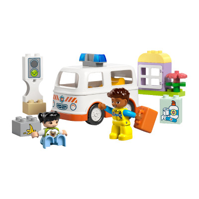LEGO DUPLO 10447 Đồ Chơi Lắp Ráp Xe Cứu Thương & Tài Xế (19 Chi Tiết)