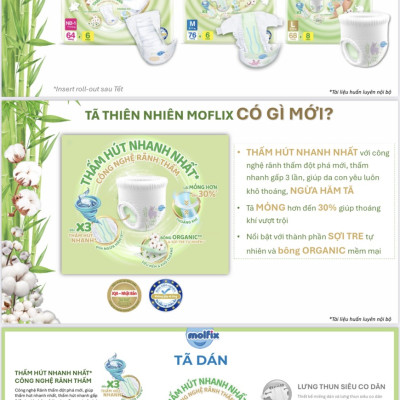 (MẪU MỚI CẢI TIẾN) Tã/bỉm DÁN Molfix size XL60 miếng cho bé 12-15kg