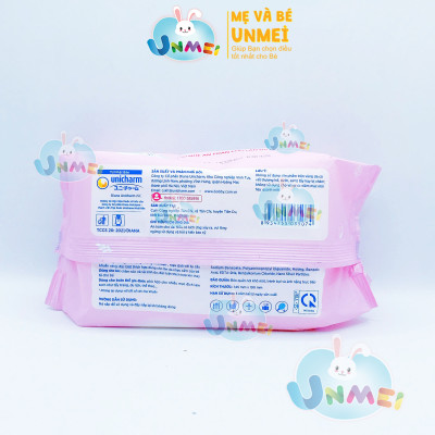 Combo Tiết Kiệm: Thùng 16 Gói Khăn Ướt Bobby Care Hương Dịu Nhẹ 100 Miếng/Gói tặng 15 khẩu trang Unicharm Nhật Bản