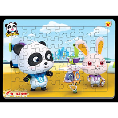 Xếp hình Tia Sáng Baby Bus 2 (48 Mảnh Ghép) - Tặng kèm câu đố mặt sau cho bé