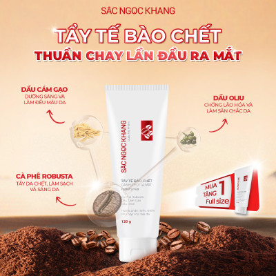 Combo làm sạch thảo dược Sắc Ngọc Khang: Nước tẩy trang 145ml - Sữa rửa mặt 100g - Nước hoa hồng 145ml - Tẩy tế bào chết da mặt 120g