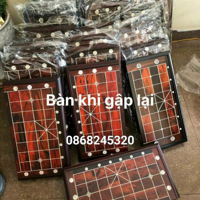 Bàn cờ tướng gỗ trắc kt 48×50×3cm kt quân 3.8×1.5cm 