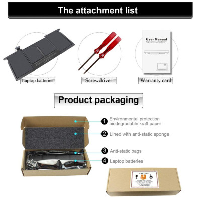 Pin Dành Tương Thích Cho Macbook Air 11 A1495 A1465 2012 2013 2014 2015 TEEEMO PC Hàng Nhập Khẩu New Seal