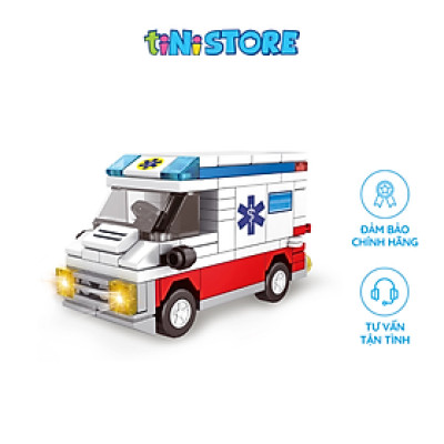 Đồ chơi lắp ráp xe cấp cứu 102 mảnh Value Toys