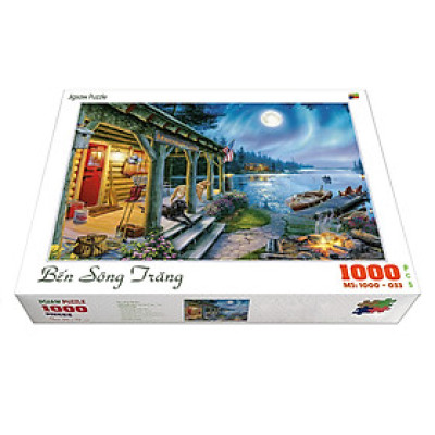 Bộ tranh xếp hình cao cấp 1000 mảnh 50x80cm – Bến Sông Trăng