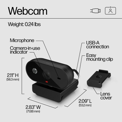 Webcam HP 320 FHD - Hàng Chính Hãng