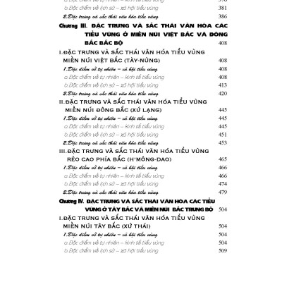 Đặc Trưng Và Sắc Thái Văn Hóa Vùng - Tiểu Vùng Ở Việt Nam