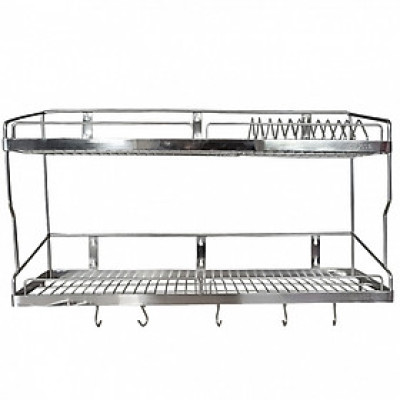 Kệ chén dĩa 2 tầng Inox SUS 304 Yamato (nhiều kích thước)