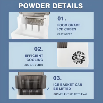 Máy làm đá viên siêu tốc, chỉ trong 6 phút thương hiệu Nga cao cấp DSP KD8001 - Hàng Nhập Khẩu