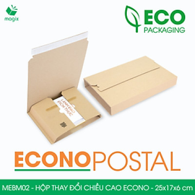 MEBM02 - 25x17x6 cm - 20 hộp carton thay đổi chiều cao siêu tiết kiệm - Hộp đóng sách, hộp gói hàng
