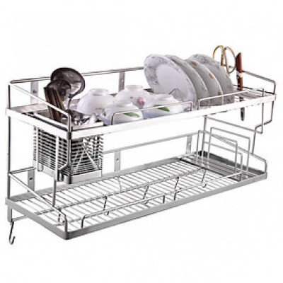 Kệ chén đa năng Inox 304 cao cấp dài 90 cm  (D90 x W28 x H45)