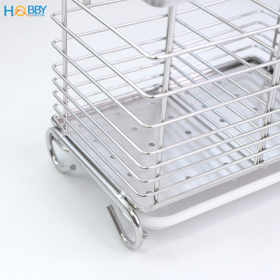 Kệ đựng đũa muỗng 2 ngăn dán tường inox 304 Hobby Home Decor DM05