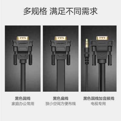 Ugreen UG11646VG101TK 2M màu Đen Cáp tín hiệu 2 đầu VGA - HÀNG CHÍNH HÃNG