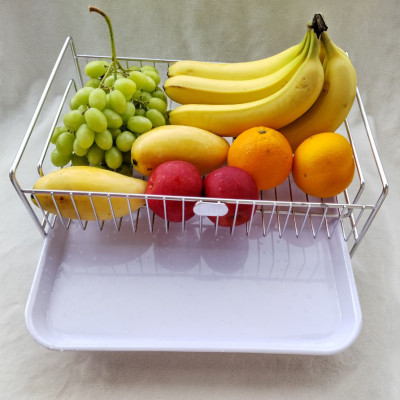 Kệ Úp Chén Ly Kibath Inox 304 Kèm Khay Hứng Nước, KB-822