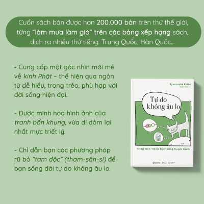 Sách - Tự Do Không Âu Lo - Nhập Môn "Thiền Học" Bằng Truyện Tranh