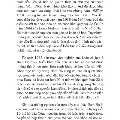 Kiến Trúc Trong Văn Hóa Óc Eo - Hậu Óc Eo Ở Nam Bộ (Tái bản)