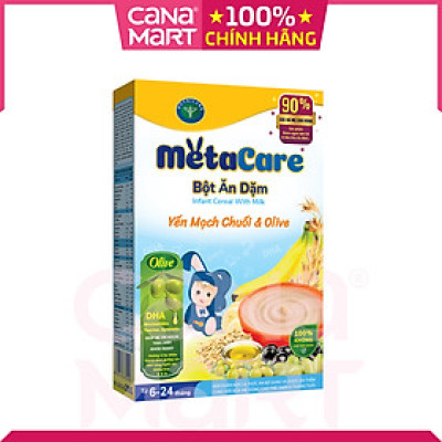 Bột ăn dặm tốt cho bé Nutricare Metacare Yến mạch chuối & olive (200g)