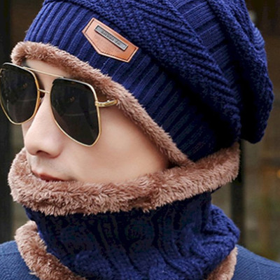 Mũ Len Kèm Khăn Cổ Mũ Len Khăn Chui Đầu Kiểu Dáng Hàn Quốc