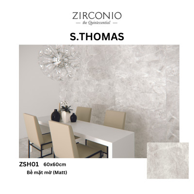 Gạch NIRO GRANITE - ZIRCONIO ZSH01 S. THOMAS - 60x60cm - 3 viên/thùng(1.08m2)