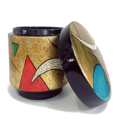 Hủ trà sơn mài nhiều size thích hợp đựng trà, trang trí, làm quà tặng,...