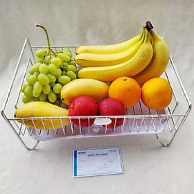 Kệ Úp Chén Ly Kibath Inox 304 Kèm Khay Hứng Nước, KB-822