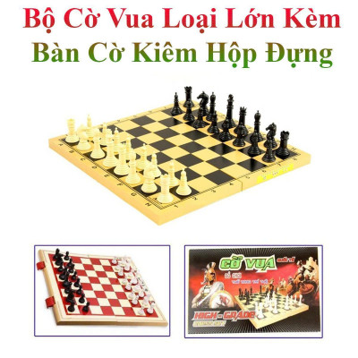 Bộ Cờ Vua Loại Lớn 42X42Cm Kèm Bàn Cờ Kiêm Hộp Đựng