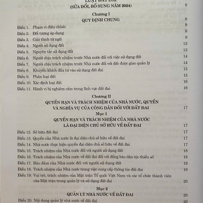 Luật đất đai ( sửa đổi, bổ sung năm 2024 ) và các văn bản hướng dẫn thi hành