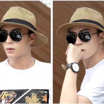 Nón cao bồi phớt mũ cao bồi nam nữ Fedora comboy chất liệu cói Hàng nhập dona24072901