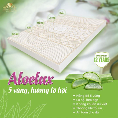 Nệm Cao Su Kim Cương 5 ZONE ALOE