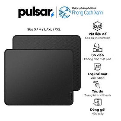 Lót chuột Pulsar ParaControl V2 (Medium Speed) Black - S đến XXL - Hàng Chính Hãng