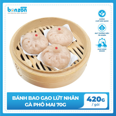 Bánh Bao Gạo Lứt Nhân Gà Phô Mai 70g (420g)