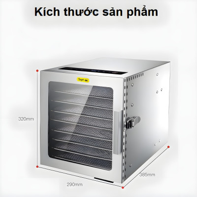 Máy sấy thực phẩm 8 khay thương hiệu Mỹ Septree DBC-08A01 công suất 500W - Hàng nhập khẩu