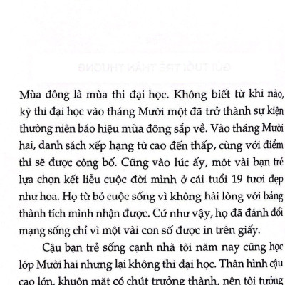 Gửi tuổi trẻ thân thương