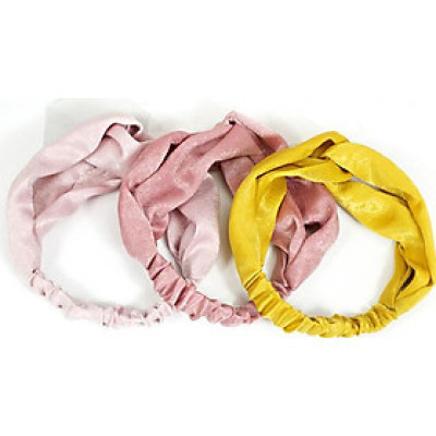 	 Combo 3 băng đô lụa trơn cao cấp xuất Hàn TB40 (Giao mầu ngẫu nhiên)