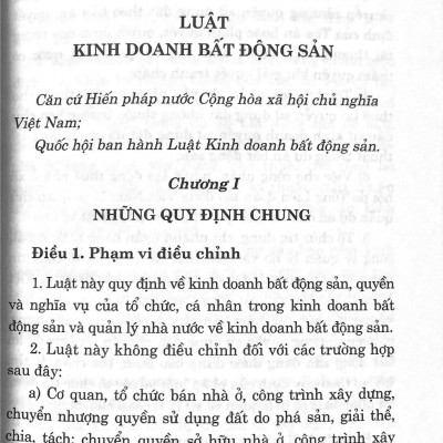 Luật Kinh Doanh Bất Động Sản (Sửa đổi, bổ sung năm 2024)