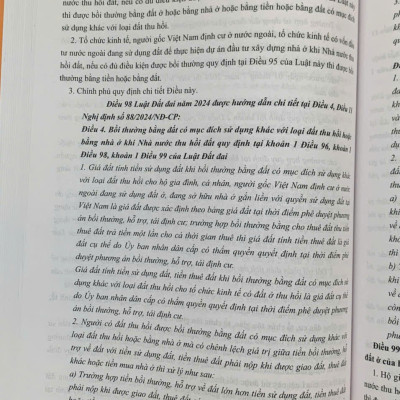 Chỉ dẫn áp dụng Luật Đất đai năm 2024