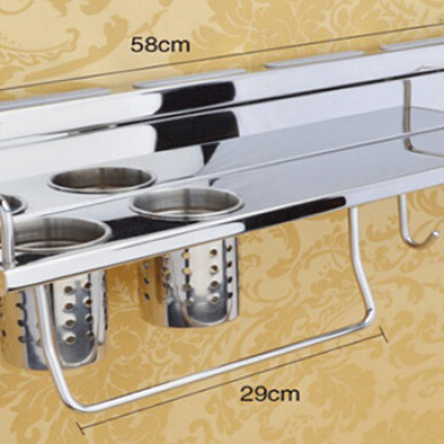 Kệ bếp đa năng Inox SUS 304 Eurolife EL-K4 ( Trắng bạc)