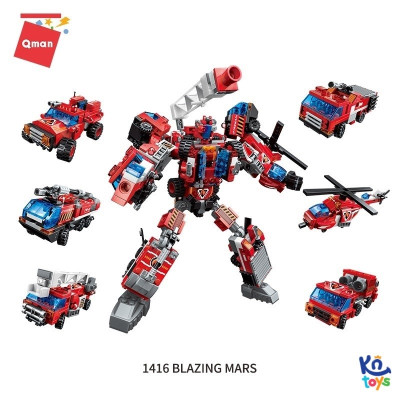 Đồ chơi xếp hình, lắp ráp Qman 1416 – Chiến binh Sao hỏa rực rỡ (498 mảnh ghép)