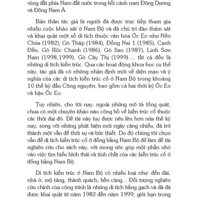 Kiến Trúc Trong Văn Hóa Óc Eo - Hậu Óc Eo Ở Nam Bộ (Tái bản)
