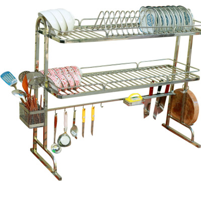 Kệ để bát đĩa đa năng thông minh . Giá để đồ chén, đĩa trên bồn rửa bát ( inox 304 không rỉ)