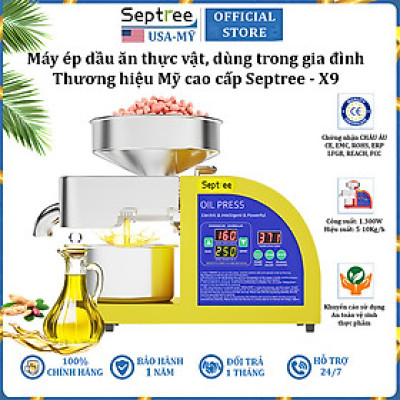 Máy ép dầu ăn thực vật dùng trong gia đình thương hiệu Mỹ cao cấp Septree X9 - Công suất 1300W - Hàng chính hãng