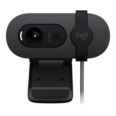 Webcam Full HD Logitech Brio 100 - Cân bằng ánh sáng, Mic, Màn chập, USB-A - Hàng Chính Hãng - Bảo Hành 12 Tháng 