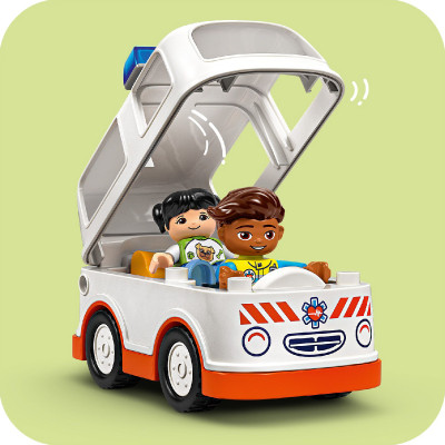 LEGO DUPLO 10447 Đồ Chơi Lắp Ráp Xe Cứu Thương & Tài Xế (19 Chi Tiết)