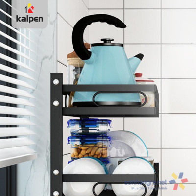 Kệ Để Chén Đĩa Thông Minh Trên Bồn Rửa Sơn Đen Cao Cấp Kalpen, 1 tầng/2 tầng