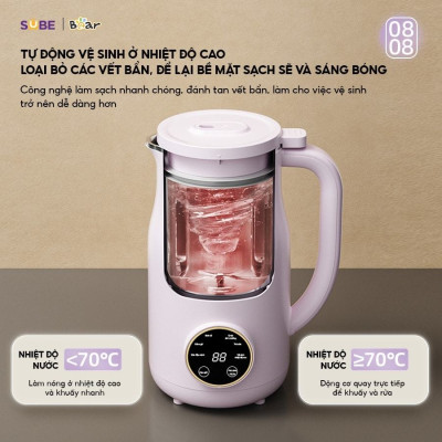 Máy làm sữa hạt Bear 0,6L SB-SH06D 0.6L 500W (Bản Quốc Tế) - Hàng chính hãng